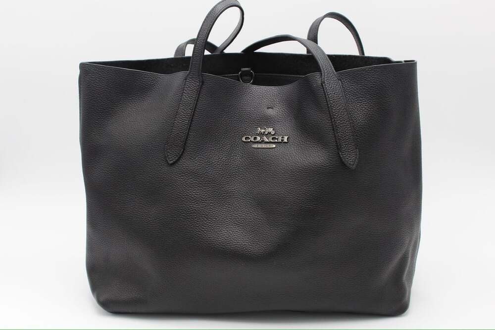 Coach Black Pebble Leather Tote Bag